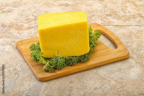 Yellow tilsiter cheese dairy product photo