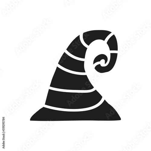 Halloween 2022 - October 31. A traditional holiday, the eve of All Saints Day, All Hallows Eve. Trick or treat. Vector illustration in hand-drawn doodle style. The witchs hat.