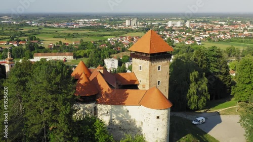 Aerial view of Dubovac fort in Karlovac, Croatia photo