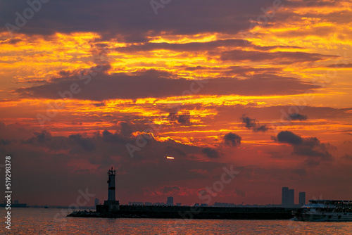 wonderful composition sunset from Istanbul