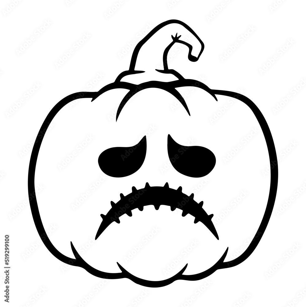Fototapeta premium halloween pumpkins Jack O Lanterns faces. pumpkin icon. Scary Halloween pumpkin. 