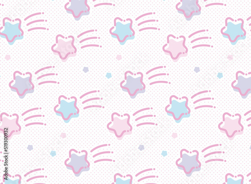 ポップなかわいい星のシームレスなパターン