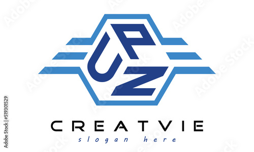 UPN three letter geometrical wings logo design vector template. wordmark logo | emblem logo | monogram logo | initial letter logo | typography logo | business logo | minimalist logo | photo