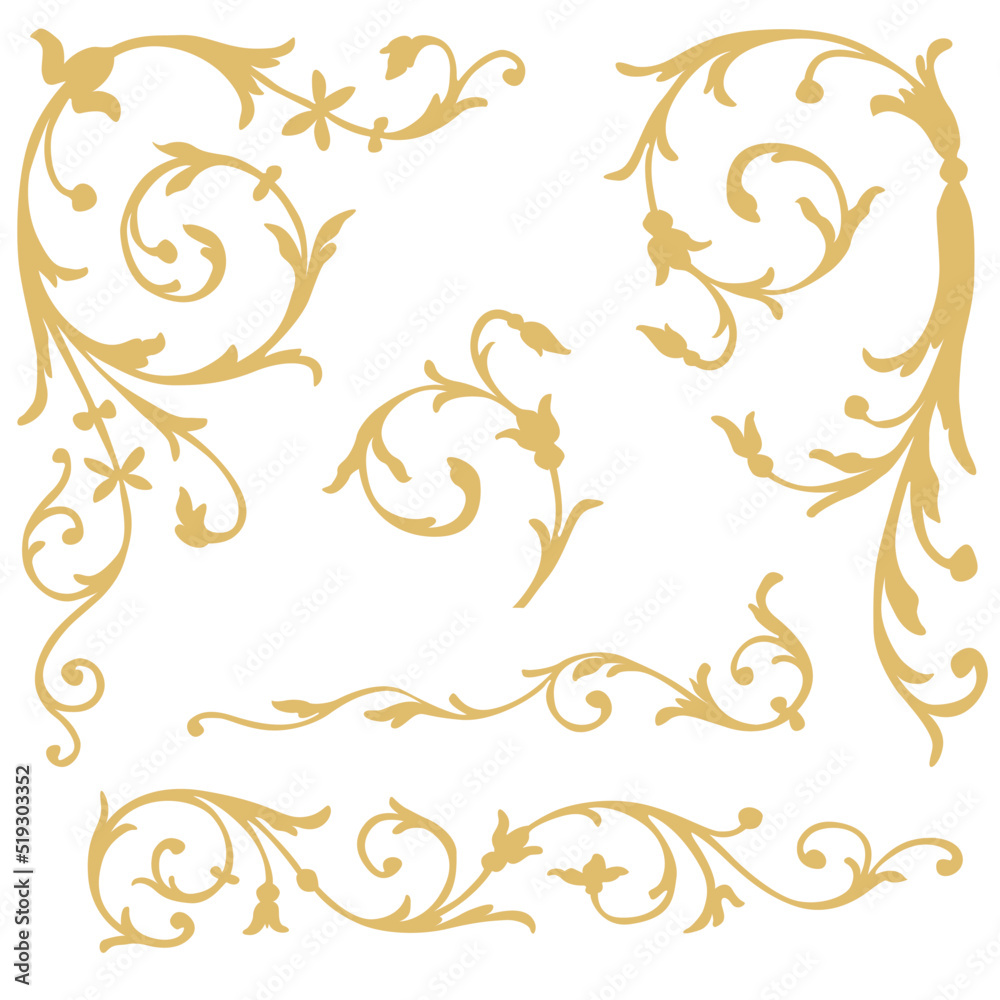 border vintage gold