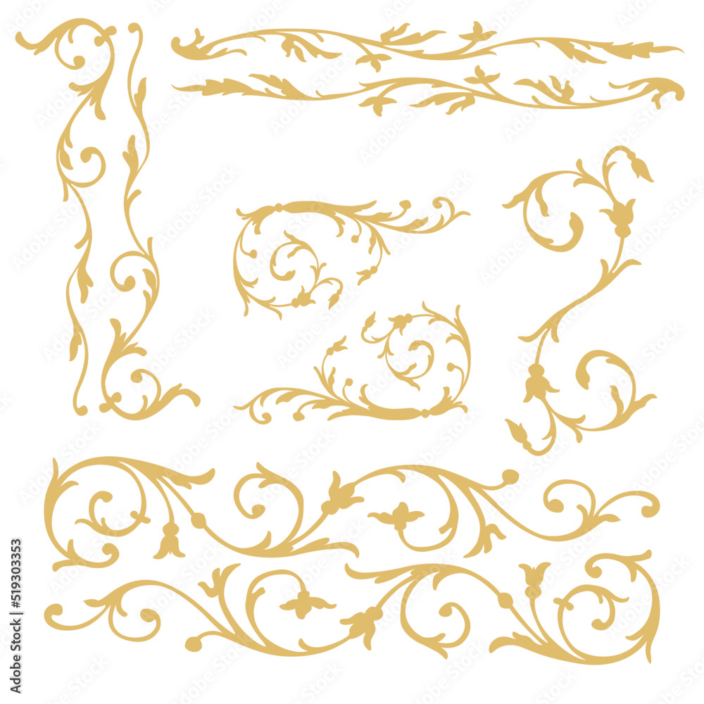 border vintage gold