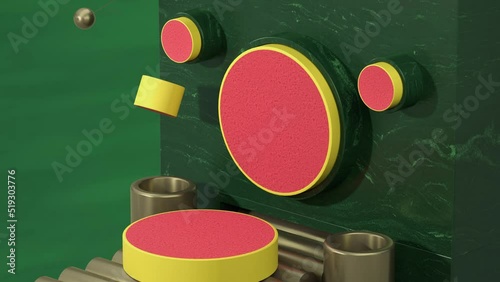 Satisfied loop. Relaxing slicing. Satisfying looped relax and calm video with yellow red candy conveyor. 
Enjoyable colors and kinetic sand slice.