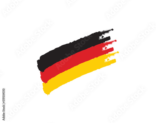 Germany Flag vector for German Unity Day. Vector Germany Flag with vintage style on the white isolated background