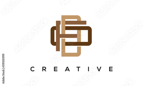 DFO initial monogram logo, creative typography logo vector template. photo
