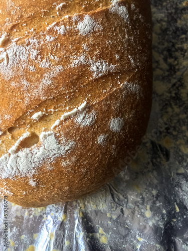 Freshly baked homemade bread is delicious and beautiful with a crispy crust
