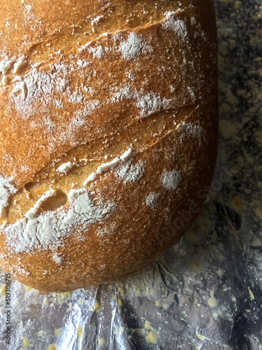 Freshly baked homemade bread is delicious and beautiful with a crispy crust