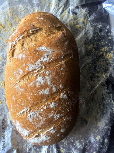 Freshly baked homemade bread is delicious and beautiful with a crispy crust