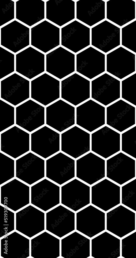 Net seamless pattern.Repeated white polygons on black background. Honeycomb wallpaper.Digital paper for page fills, web designing, textile print. Net seamless pattern.Repeated white polygons on black background. Honeycomb wallpaper.Digital paper for page fills, web designing, textile print.