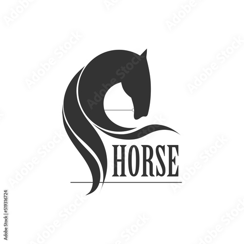 Horse symbol vector. Logo design element