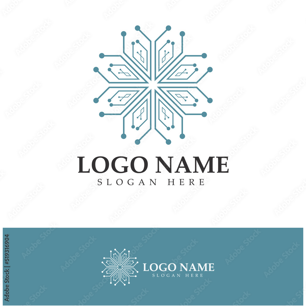 Circuit electronic Logo Template vector design illustration Circuit electronic Logo Template vector design illustration