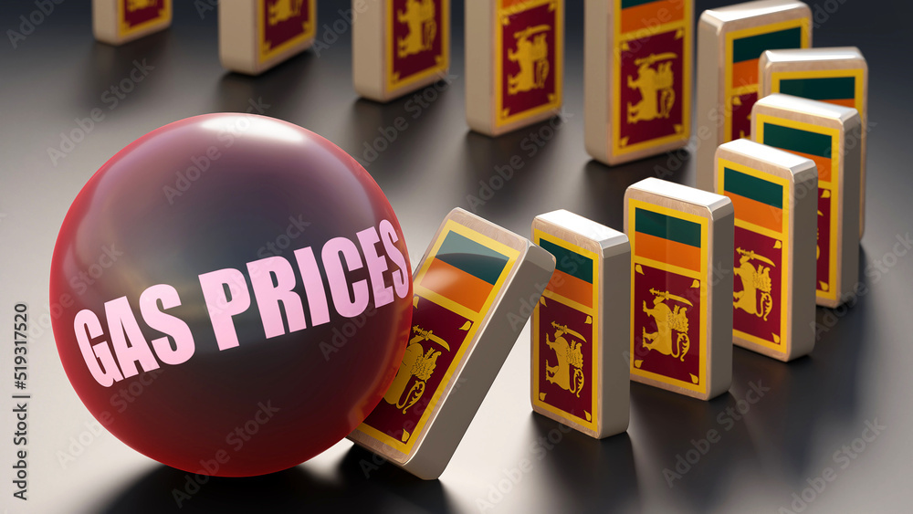 Sri Lanka and gas prices, causing a national problem and a falling economy. Gas prices as a