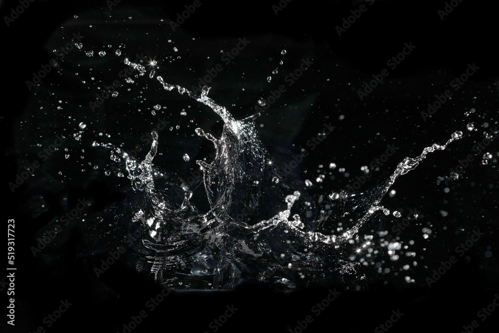 water splash black background backdrop fresh