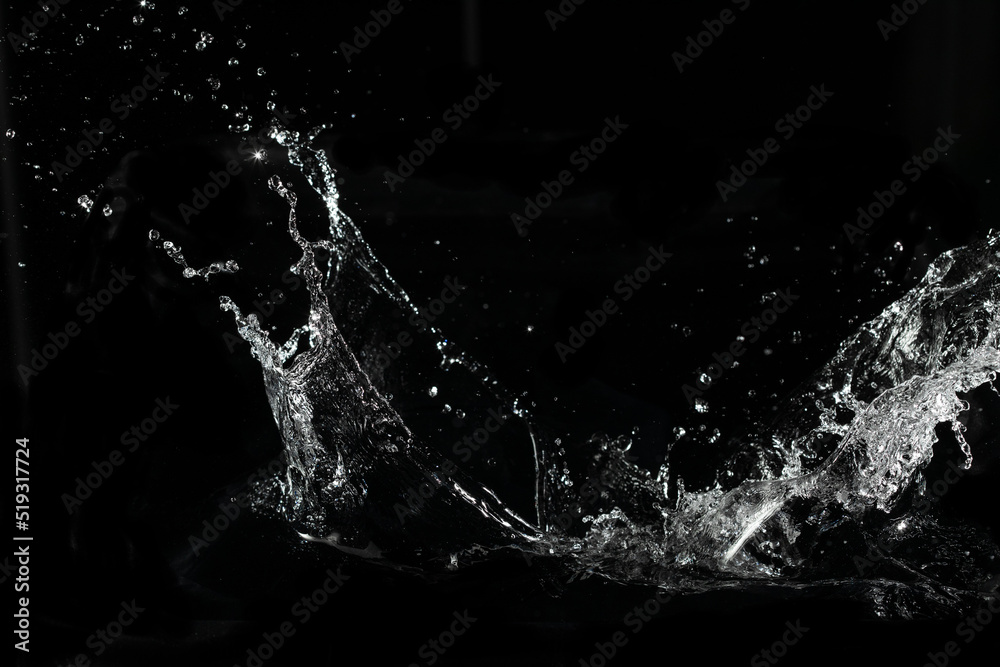 water splash black background backdrop fresh