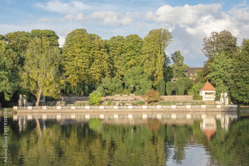 Aachen july 2022: The Kaiser-Friedrich-Park is a park in the south of ...