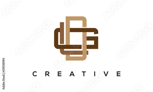 GLD, DLG initial monogram logo, creative typography logo vector template. photo
