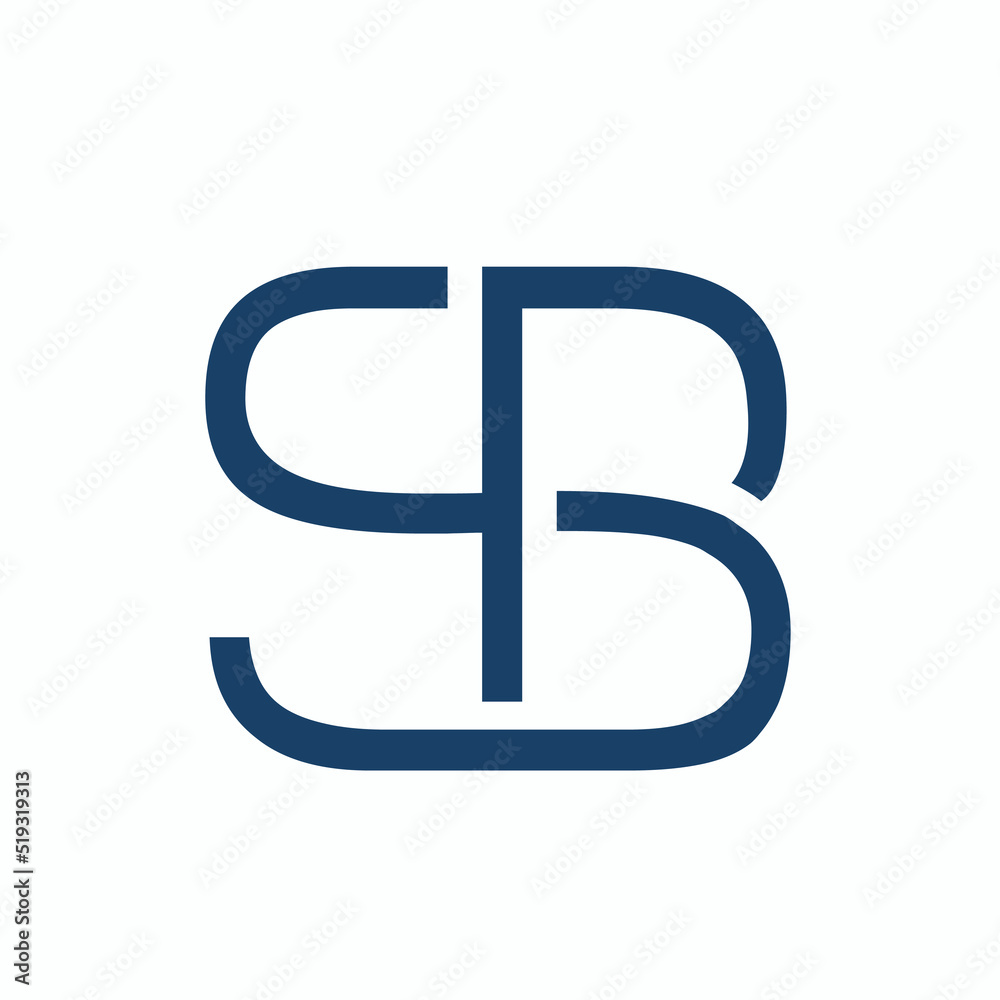 SB monogram logo.Letter s, letter b typographic icon.Lettering sign isolated on light background.Alphabet initials.Modern, deco design, geometric, corporate, minimalist style intertwined characters. SB monogram logo.Letter s, letter b typographic icon.Lettering sign isolated on light background.Alphabet initials.Modern, deco design, geometric, corporate, minimalist style intertwined characters.
