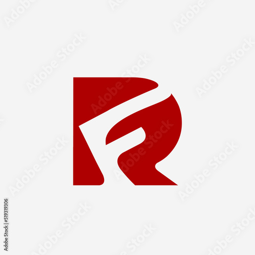 Free Download RF monogram logo.Letter r, letter f typographic icon.Lettering sign isolated on light fund.Alphabet initials.Modern design, geometric, corporate, minimalist, web, tech style characters. - GFXLoad