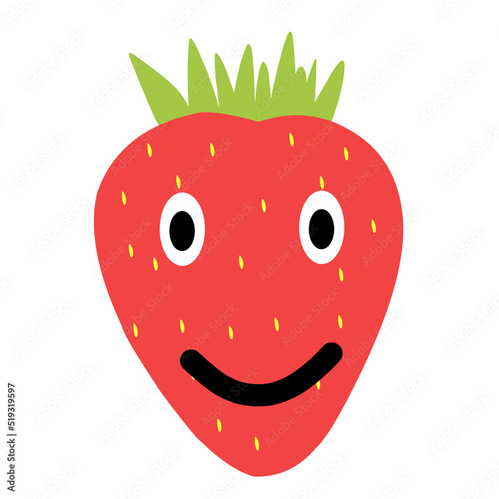 Obraz premium Strawberry emoticon