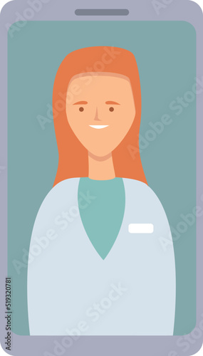 Online help icon cartoon vector. Doctor health. Nurse care