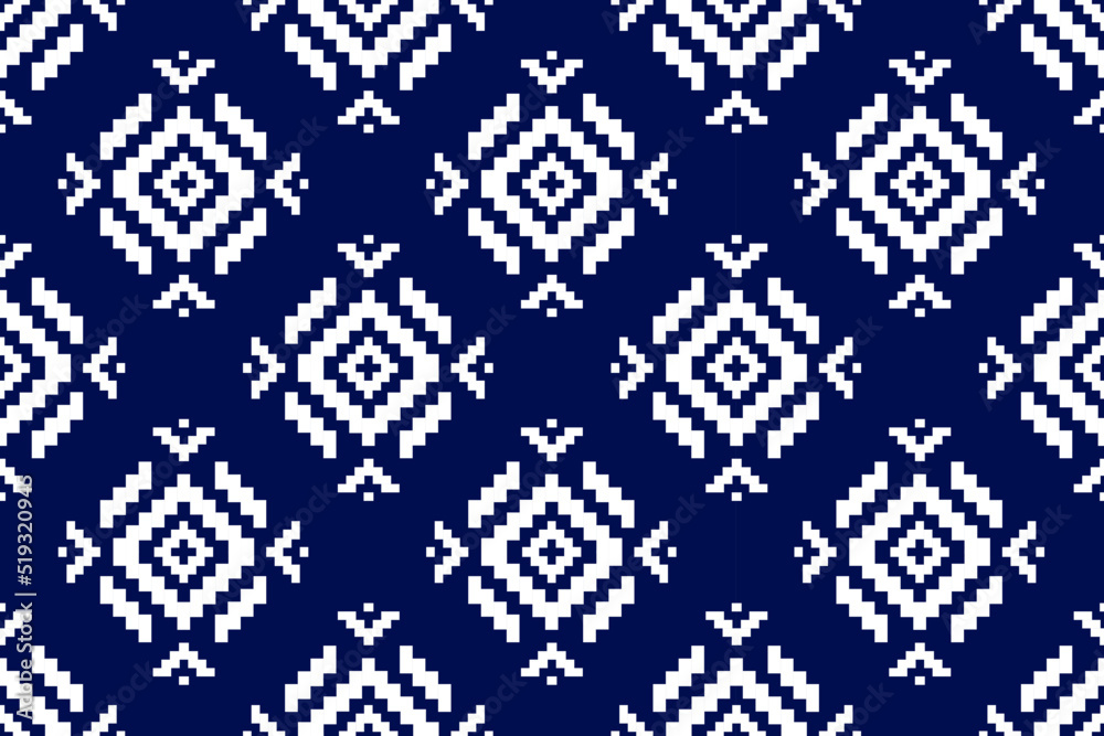 Fototapeta premium Geometric ethnic seamless pattern traditional. Design for background, wallpaper, illustration, fabric, clothing, carpet, textile, batik, embroidery.