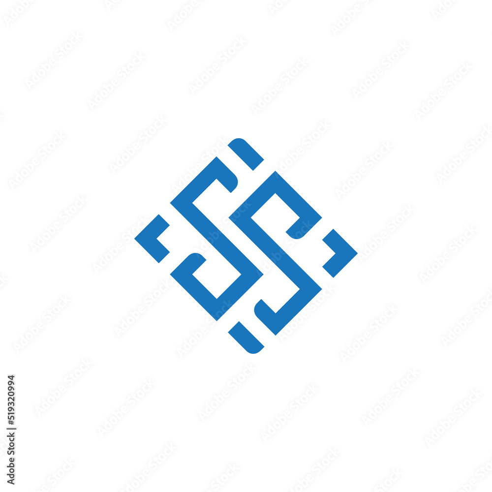 letter ss square geometric linear logo vector letter ss square geometric linear logo vector
