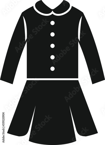Suit dress icon simple vector. Fashion back