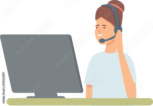 Online advice team icon cartoon vector. Medicine help. People patient