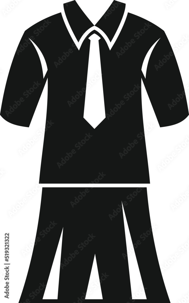Naklejka premium Child dress icon simple vector. School uniform