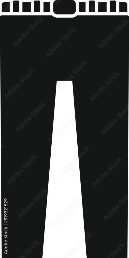 Jeans pants icon simple vector. School uniform Jeans pants icon simple vector. School uniform