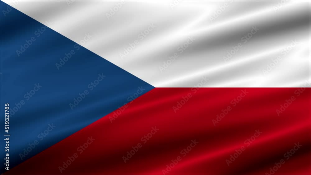 Texture background with a waving flag of the Czech Republic. Flag video for design and advertising. 3D-Illustration. 3D-rendering Texture background with a waving flag of the Czech Republic. Flag video for design and advertising. 3D-Illustration. 3D-rendering