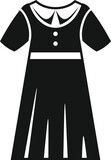 Dress uniform icon simple vector. School girl