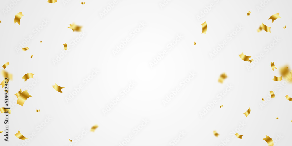 Vector image of golden confetti for a joyous party background Vector image of golden confetti for a joyous party background