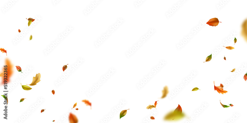 background of leaves fluttering in the wind vector illustration