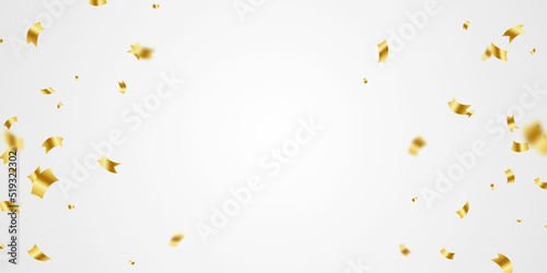 Foto Vector image of golden confetti for a joyous party background