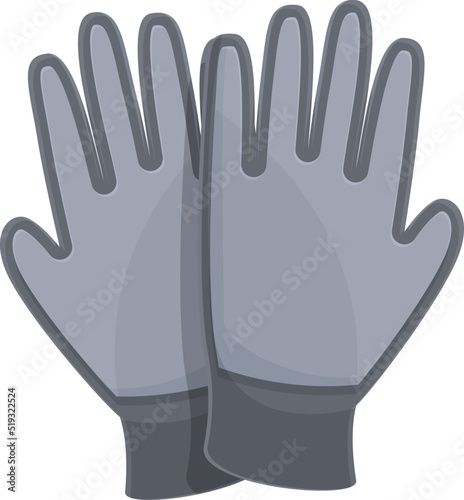 Textile sport gloves icon cartoon vector. Safety protection. Hand pair