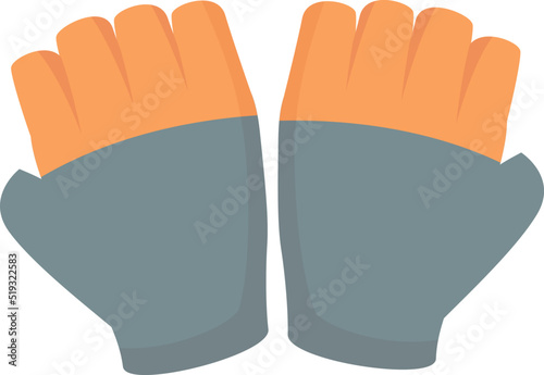 Short sport glove icon cartoon vector. Safety protection. Hand keeper