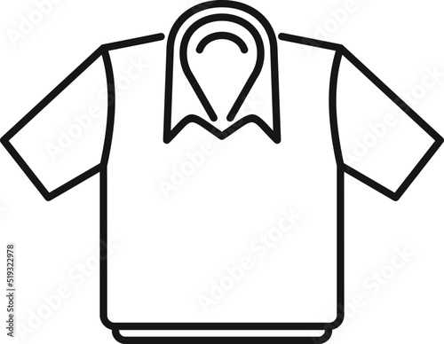 Child uniform icon outline vector. Fashion suit