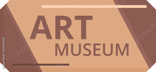 Art museum icon cartoon vector. Admit ticket. Entry coupon