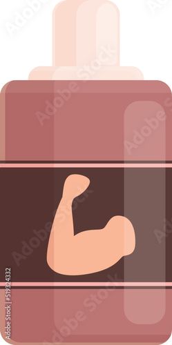 Muscle steroid icon cartoon vector. Sport dope. Vitamin stop