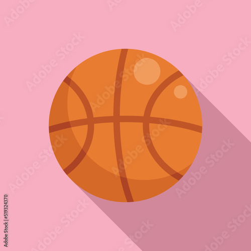 Basketball ball icon flat vector. Gym sport