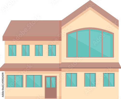 Villa icon cartoon vector. Modern house. Modern mansion