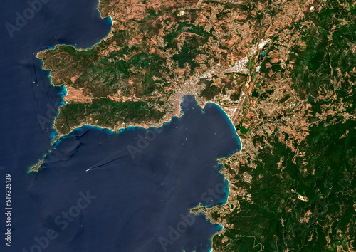 Fotografia Corsica on satellite imagery