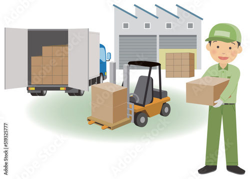 流通業界で働く男性