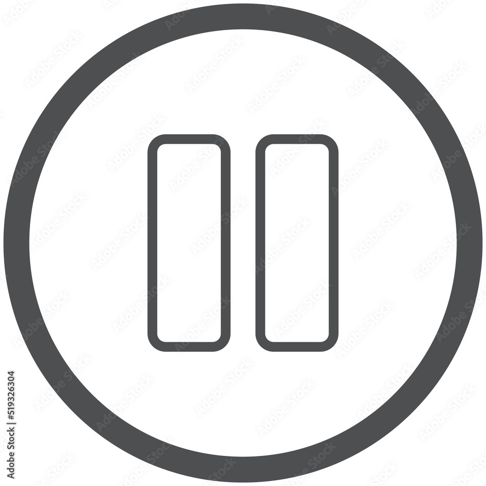 pause button icon on white background pause button icon on white background