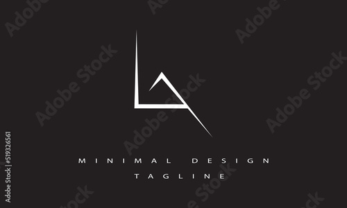 AL or LA logo design Vector Art Illustration