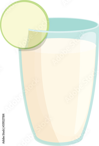 Milk cocktail icon cartoon vector. Dish food. Vegetable bean
